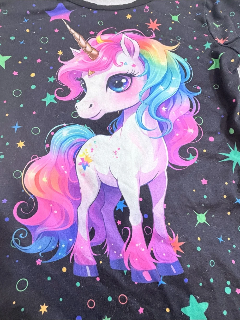 Amazon Gllow in the Dark Unicorn & Star Kids Pajama Set